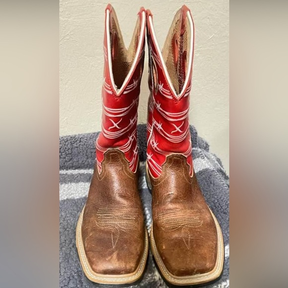 Twisted X red and brown boots - Picture 1 of 5